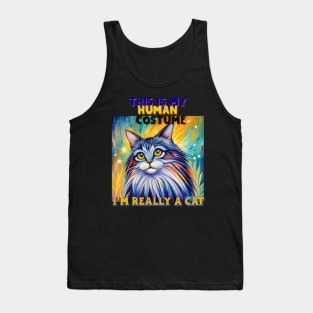 This Is My Human Costume I'm Really A Cat Tank Top